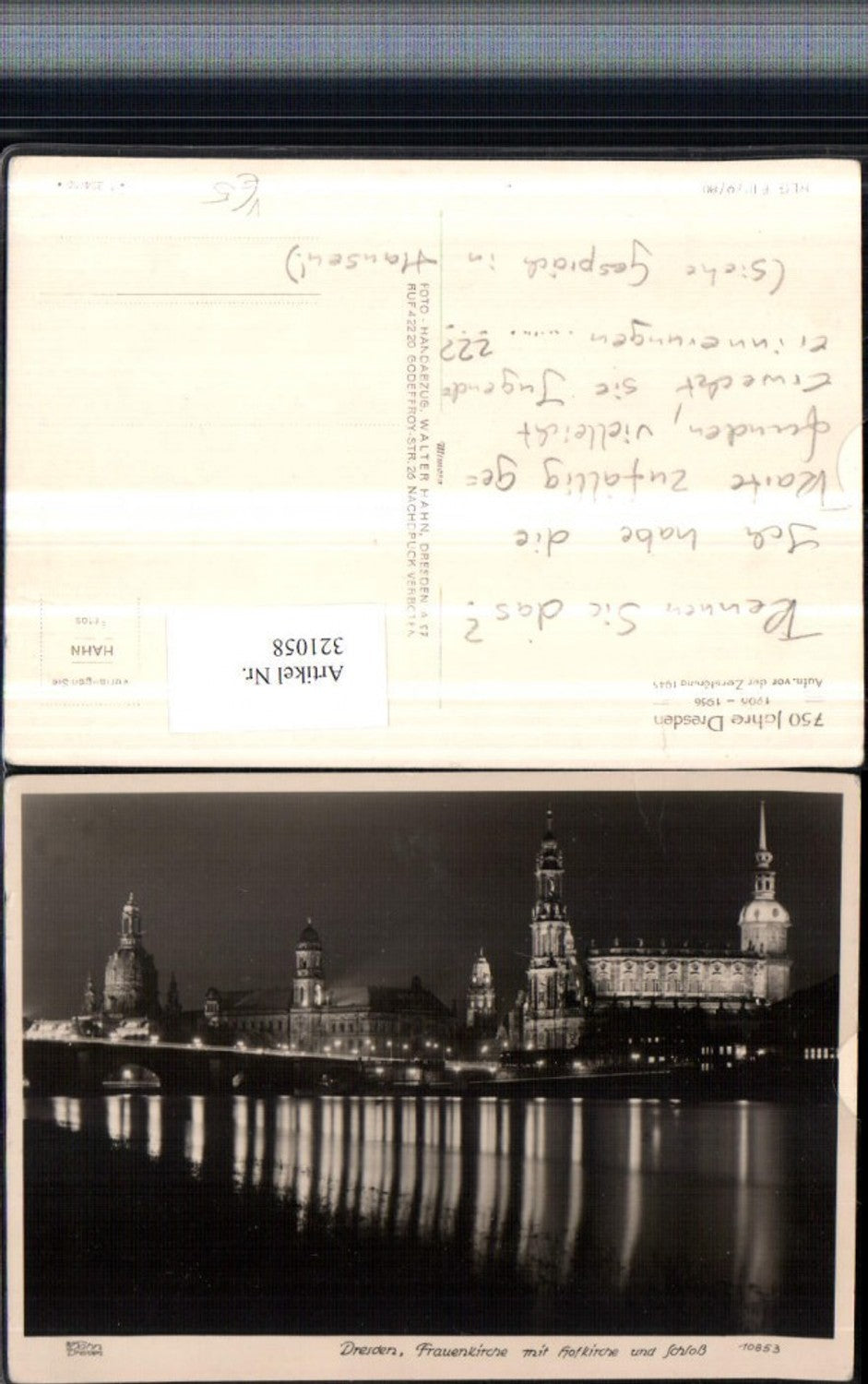 321058,Fotokunst Walter Hahn 10853 Dresden Frauenkirche m. Hofkirche u. Schloss