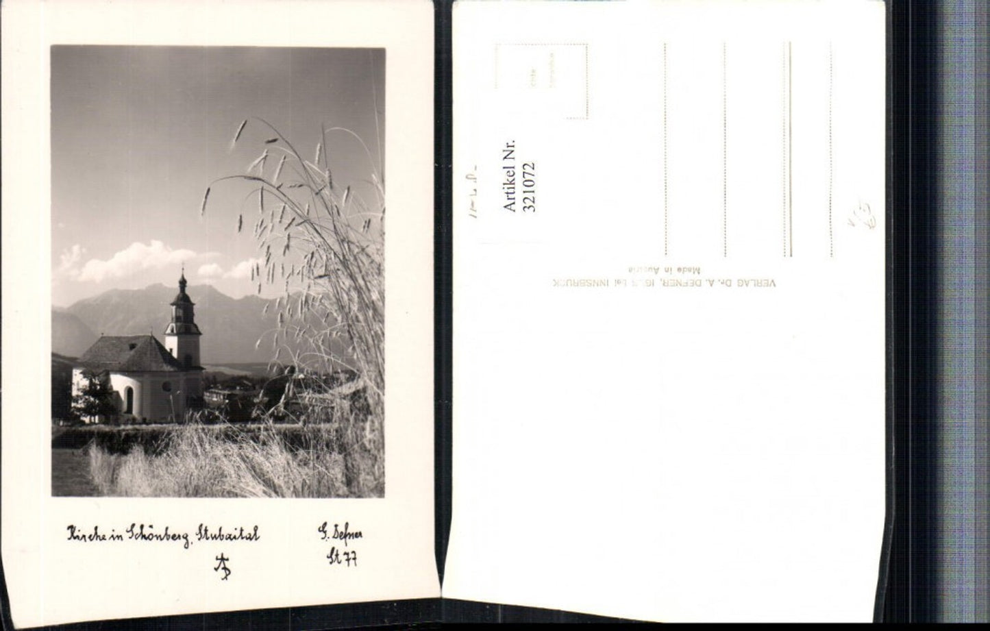 321072,Photo art Dr. Defner St77 Church in Schönberg in the Stubai Valley