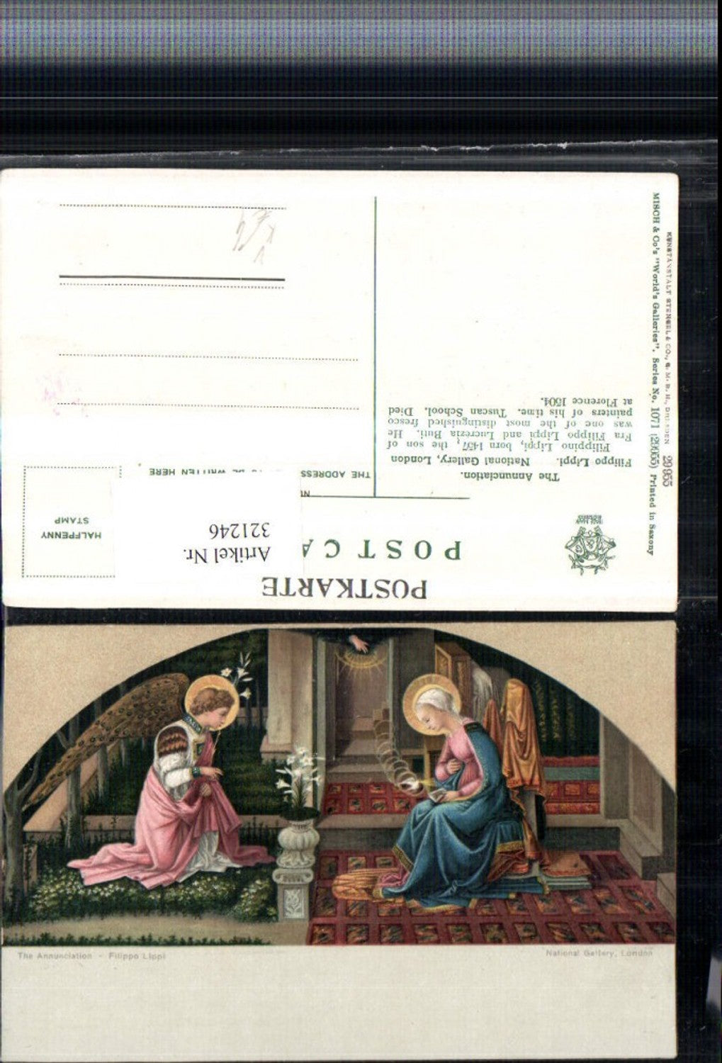 321246,Stengel Co 29955 Künstler Filippo Lippi The Annunciation Religion Erzengel