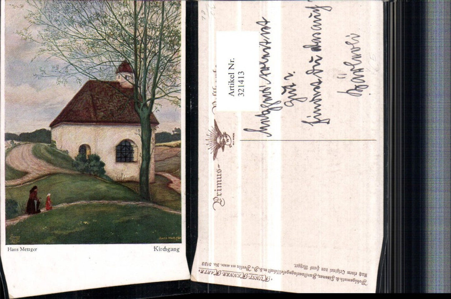 321413,Primus AK 5133 Künstler Hans Metzger Kirchgang Kirche