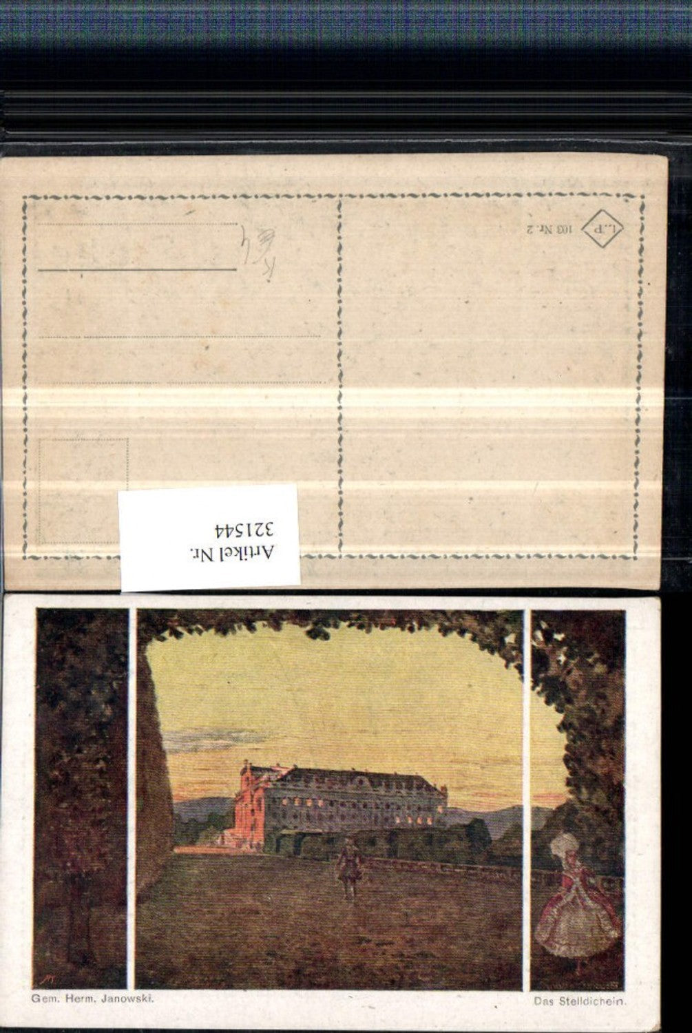 321544,Künstler AK Herm. Janowski Das Stelldichein Schloss