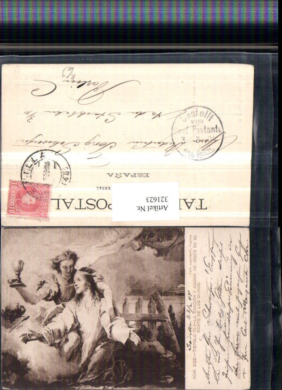 321623,Künstler AK Tiepolo La Oracion y Agonia de Jesus en el Monte de los Olivos Religion