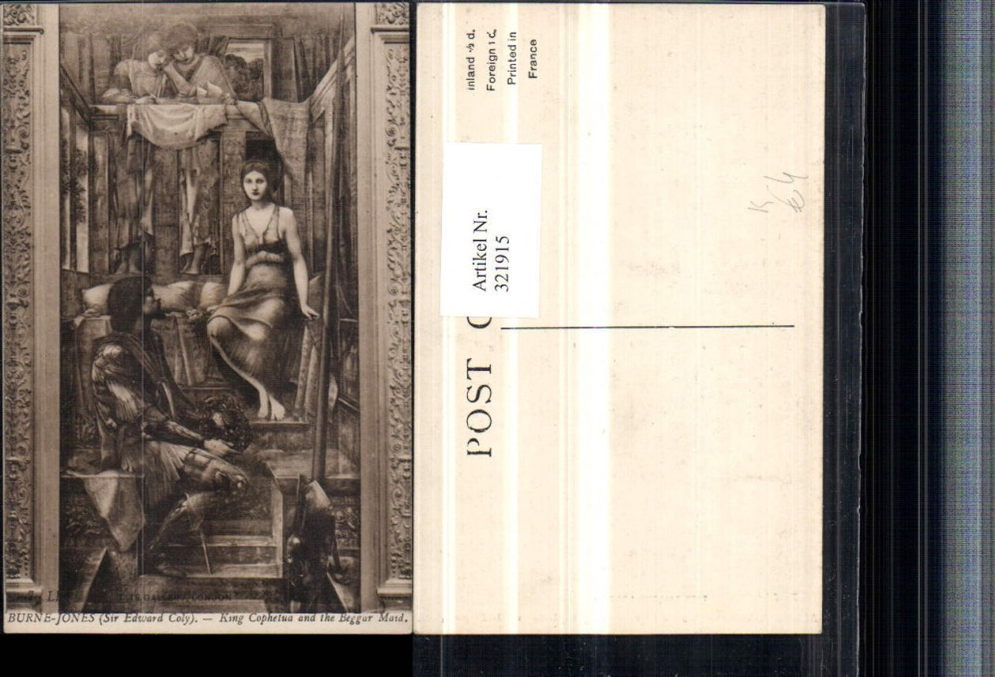 321915,Künstler AK Edward Coly Burne-Jones King Cophetua and the Beggar Mard