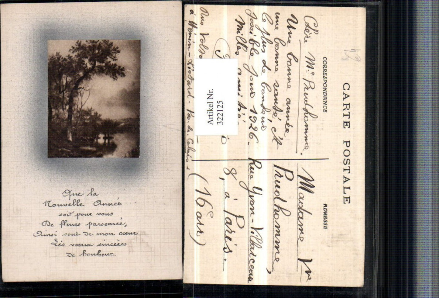 322125, Artist AK Landscape Trees Passepartout