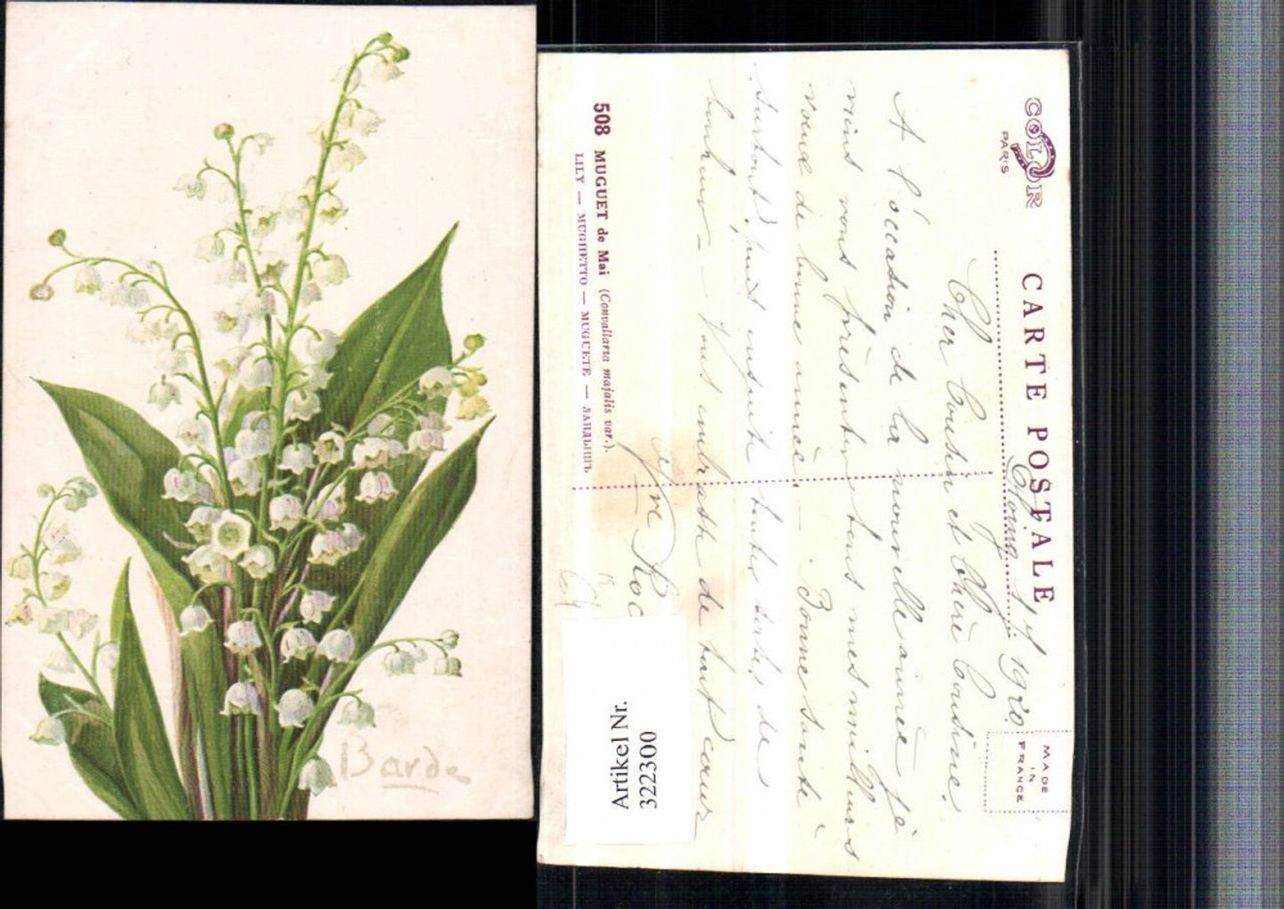 322300,Künstler AK Barde Maiglöckchen Blumen