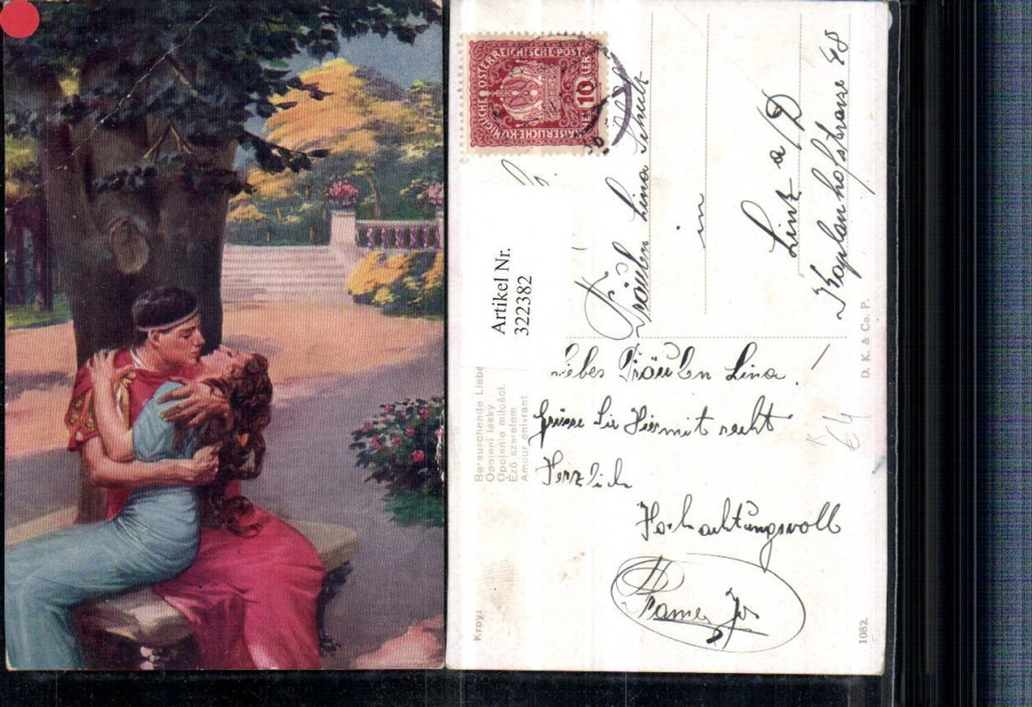322382,Künstler AK Kroy Berauschende Liebe Liebe Paar Umarmung