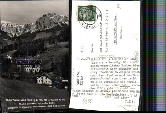 322485,Prein an d. Rax Hotel Preinerwand Bergkulisse