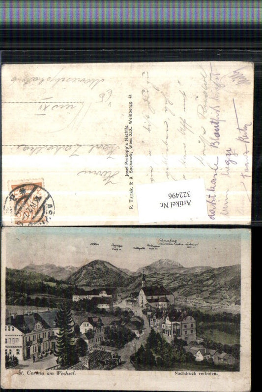 322496,St. Corona am Wechsel Totale Bergkulisse pub Josef Prokopp