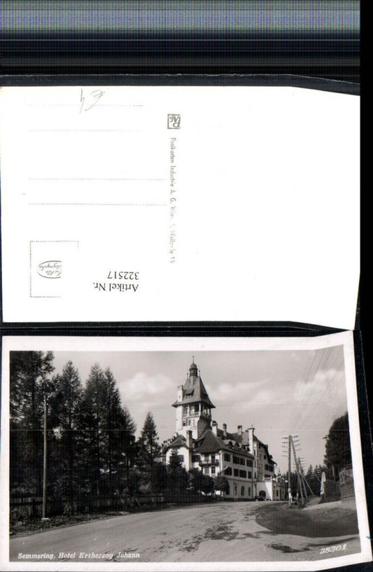 322517,Semmering Hotel Erzherzog Johann Straßenansicht