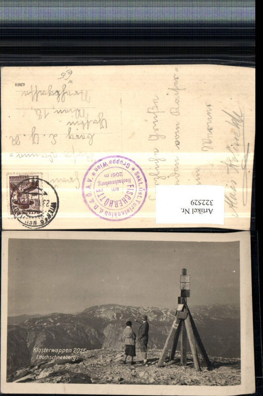 322529,Klosterwappen am Hochschneeberg b. Puchberg Bergkulisse