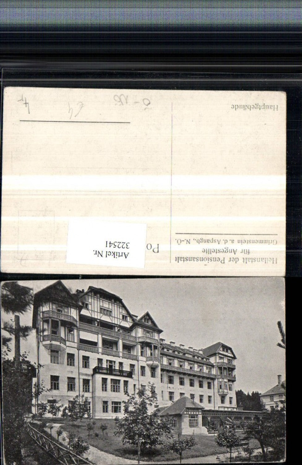 322541,Grimmenstein Heilanstalt d. Pensionsanstalt f. Angestellte