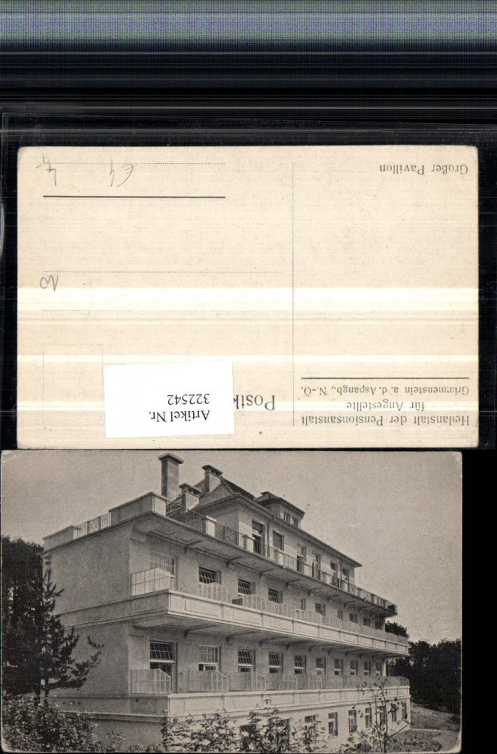 322542,Grimmenstein Heilanstalt d. Pensionsanstalt f. Angestellte