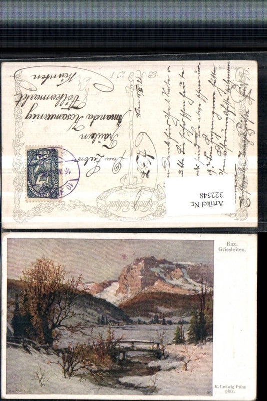 322548,Künstler AK K. Ludwig Prinz Rax Griesleiten Winterlandschaft pub B.K.W.I. 286/9