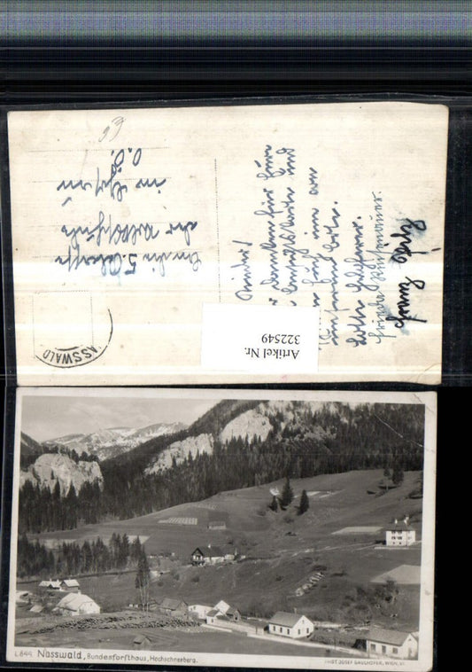 322549,Nasswald b. Schwarzau Bundesforsthaus m. Hochschneeberg