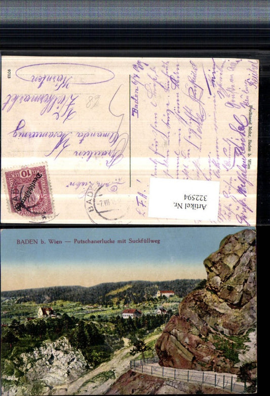 322594,Baden b. Wien Putschanerlucke m. Suckfüllweg