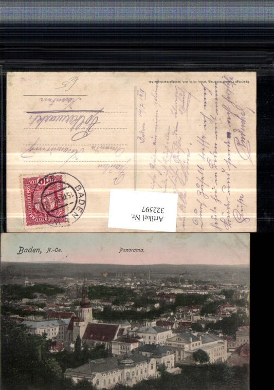 322597,Baden b. Wien Panorama Totale pub Sperling