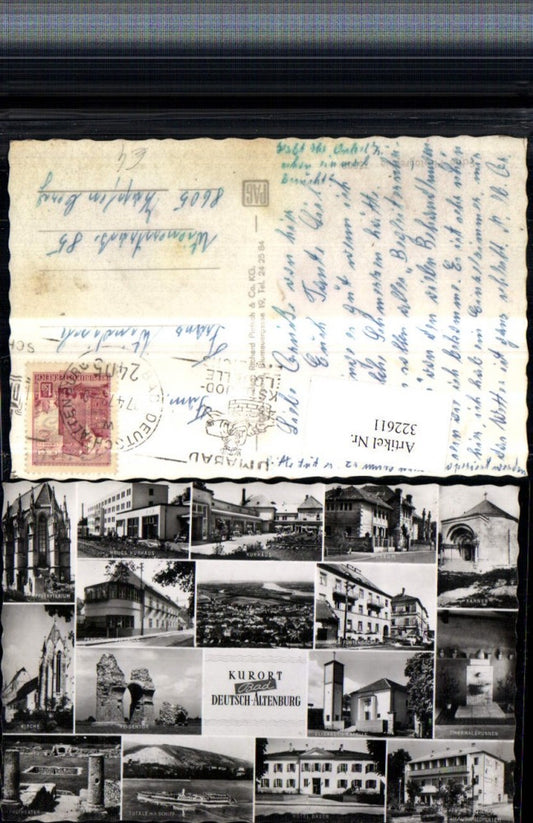 322611,Bad Deutsch-Altenburg Totale Kirche Heidentor Dampfer Hotel Bauer Mehrbildkarte