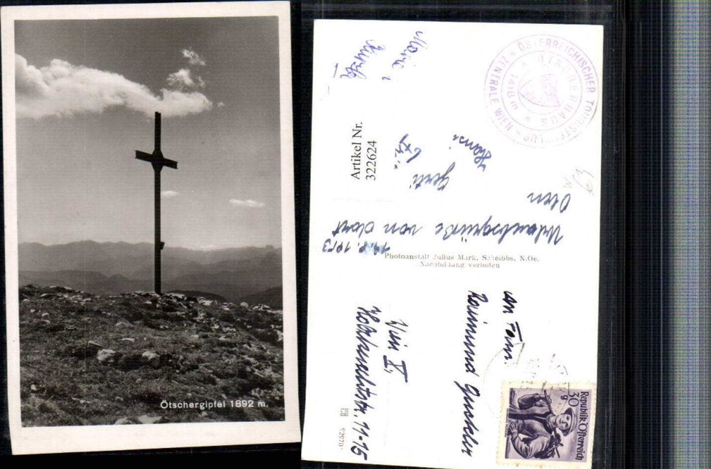 322624,Ötschergipfel b. Lackenhof Gaming Kreuz Bergkulisse