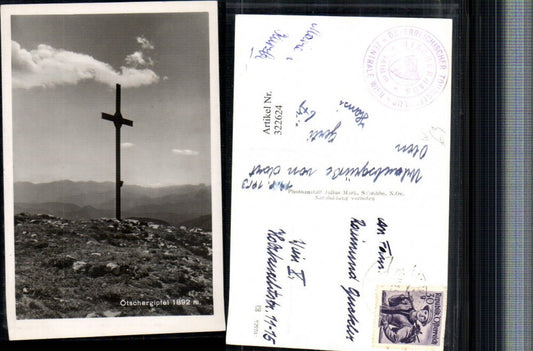 322624,Ötschergipfel b. Lackenhof Gaming Kreuz Bergkulisse