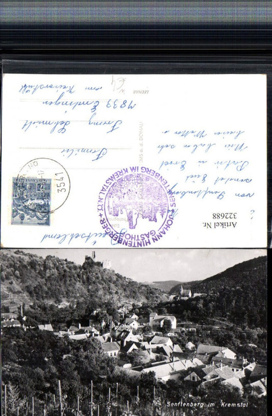 322688,Senftenberg im Kremstal Totale m. Ruine