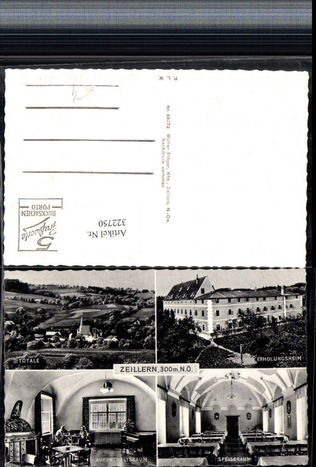 322750,Zeillern Totale Erholungsheim Speiseraum Aufenthaltsraum Mehrbildkarte
