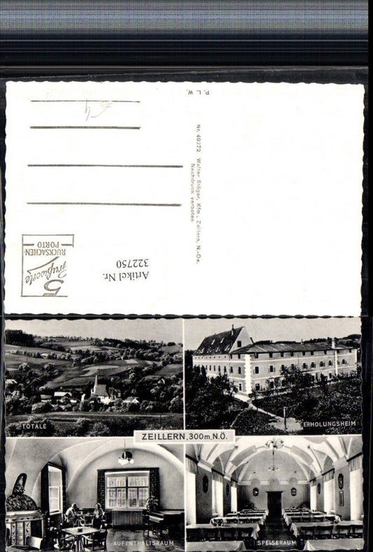 322750,Zeillern Totale Erholungsheim Speiseraum Aufenthaltsraum Mehrbildkarte