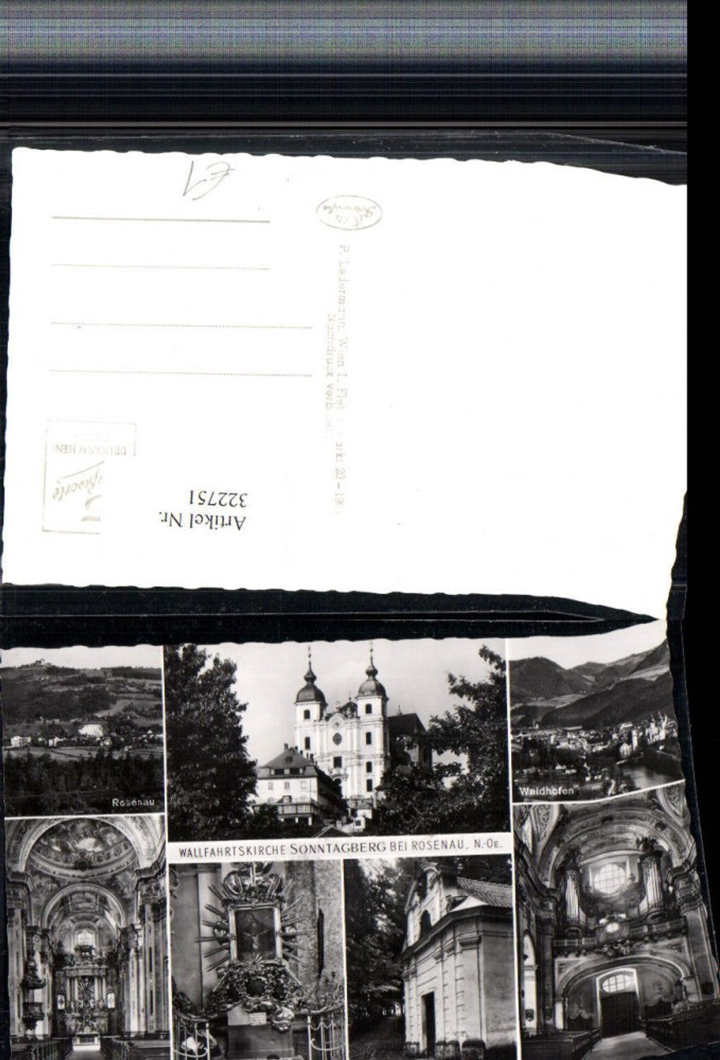 322751,Sonntagberg b. Rosenau Totale Kirche Waidhofen Mehrbildkarte