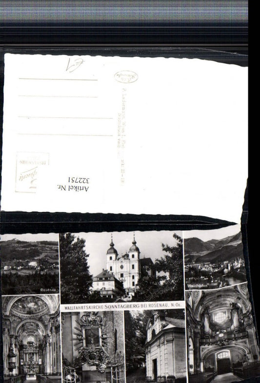 322751,Sonntagberg b. Rosenau Totale Kirche Waidhofen Mehrbildkarte