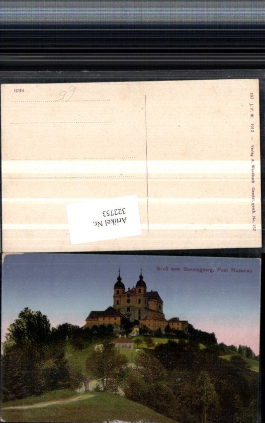 322753,Gruß vom Sonntagberg b. Rosenau Kirche