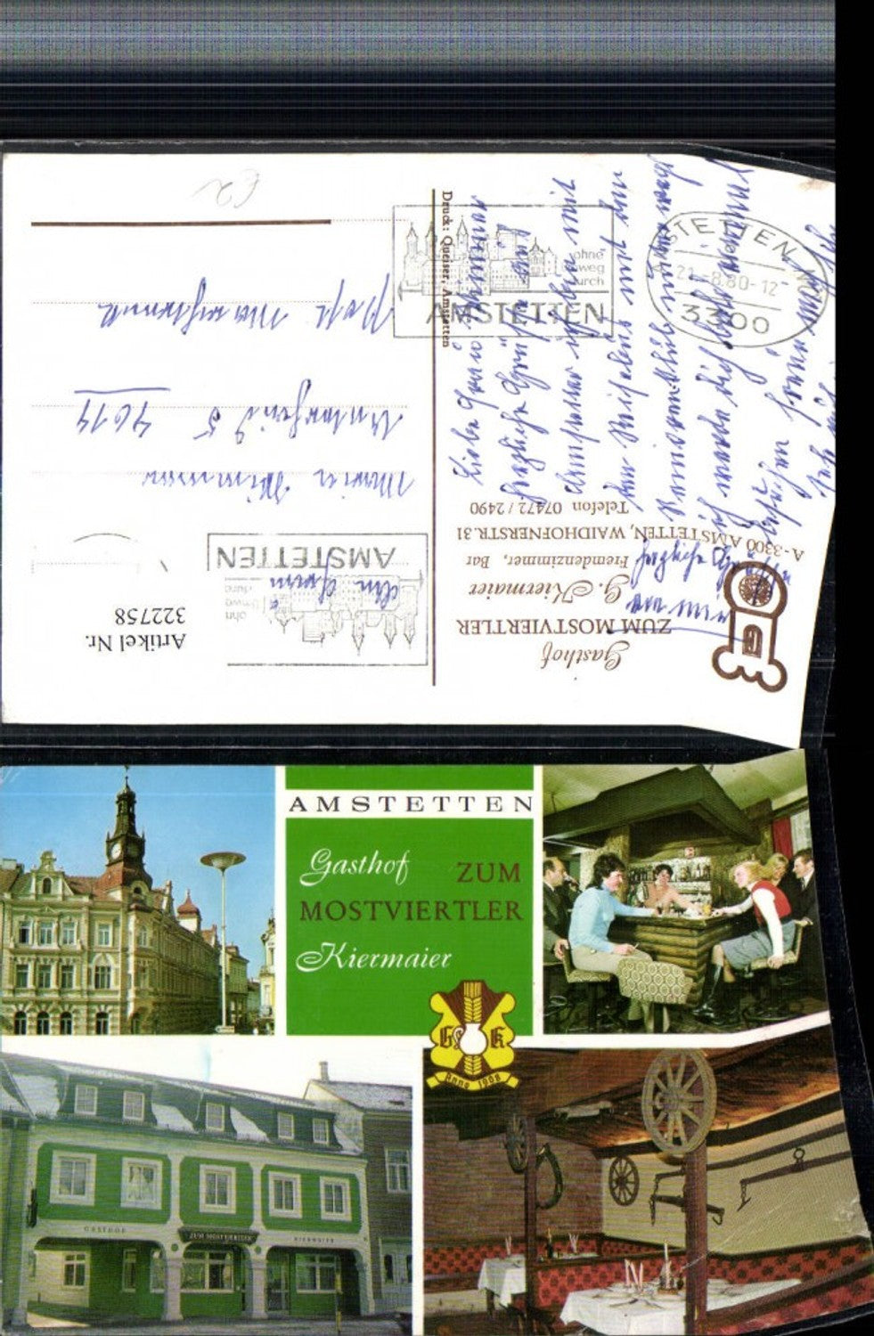 322758,Amstetten Gasthof zum Mostviertler Kiermaier Rathaus Mehrbildkarte
