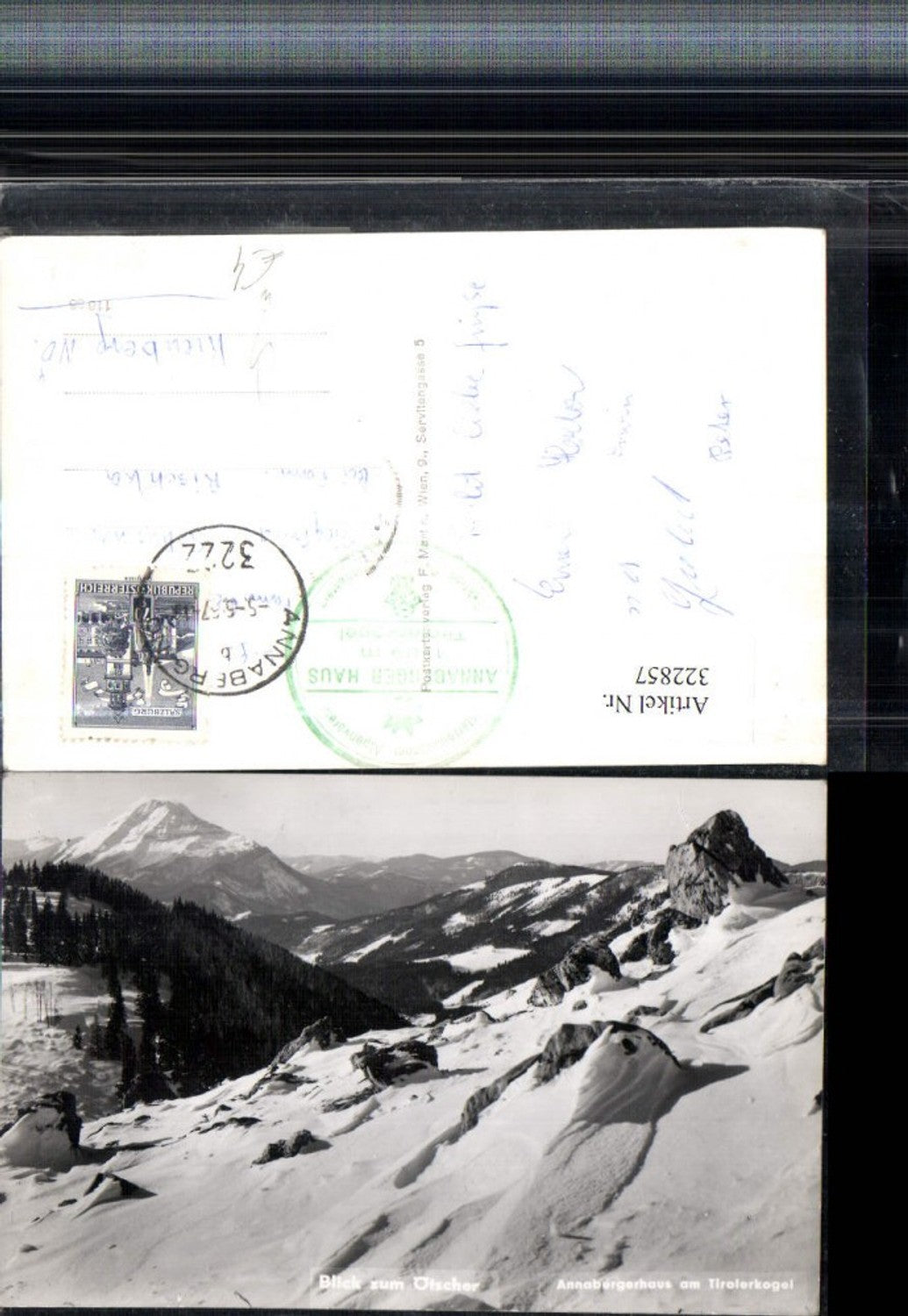 322857,Annaberghaus am Tirolerkogel b. Annaberg m. Ötscher Bergkulisse Winterbild