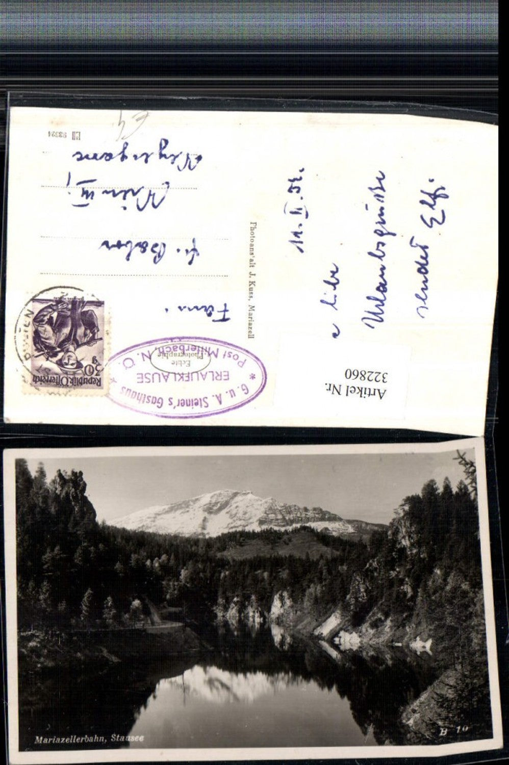 322860,Mariazellerbahn Stausee b. Mitterbach Bergkulisse