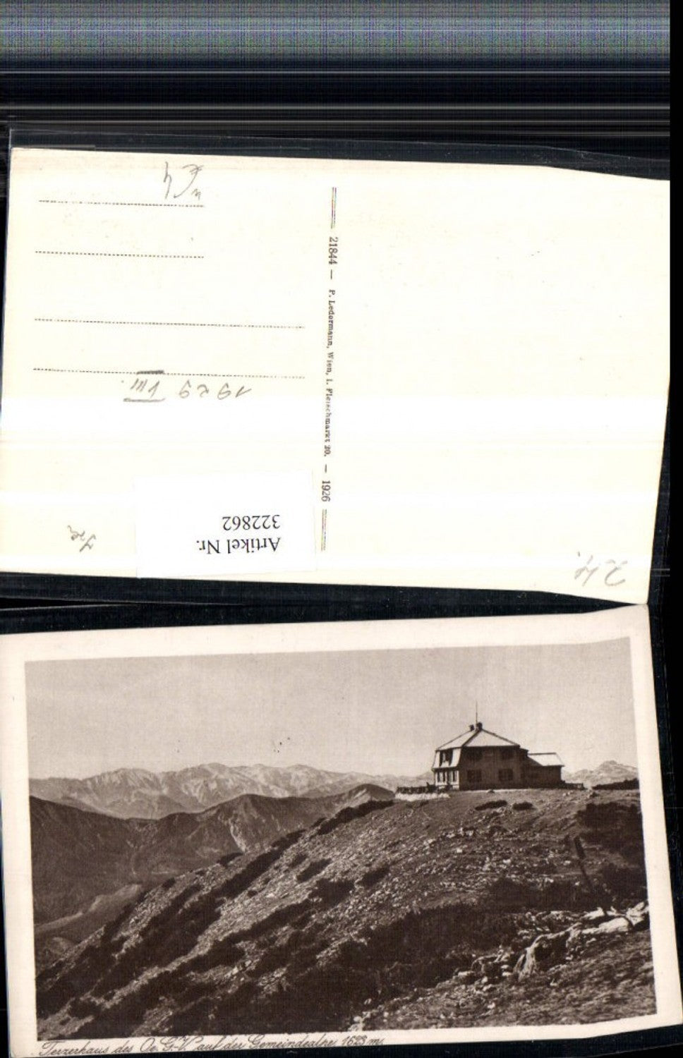 322862,Terzerhaus Berghütte auf d. Gemeindealpe b. Mitterbach Bergkulisse