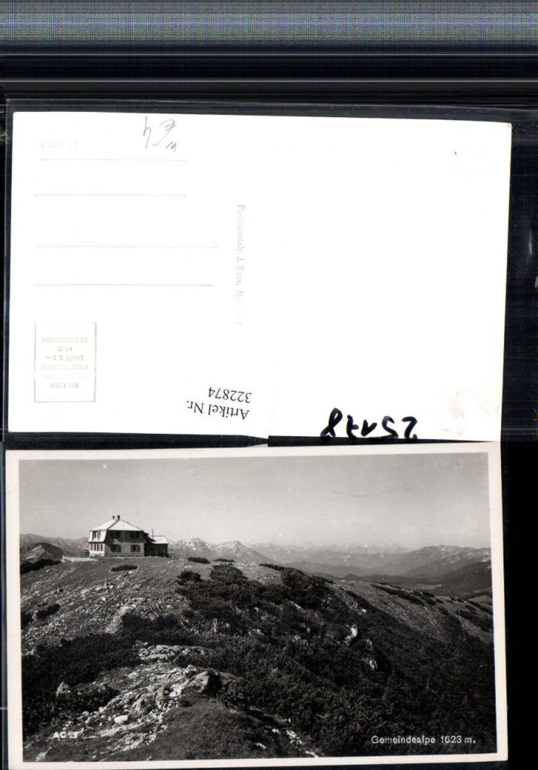 322874,Gemeindealpe Berghütte b. Mitterbach Bergkulisse