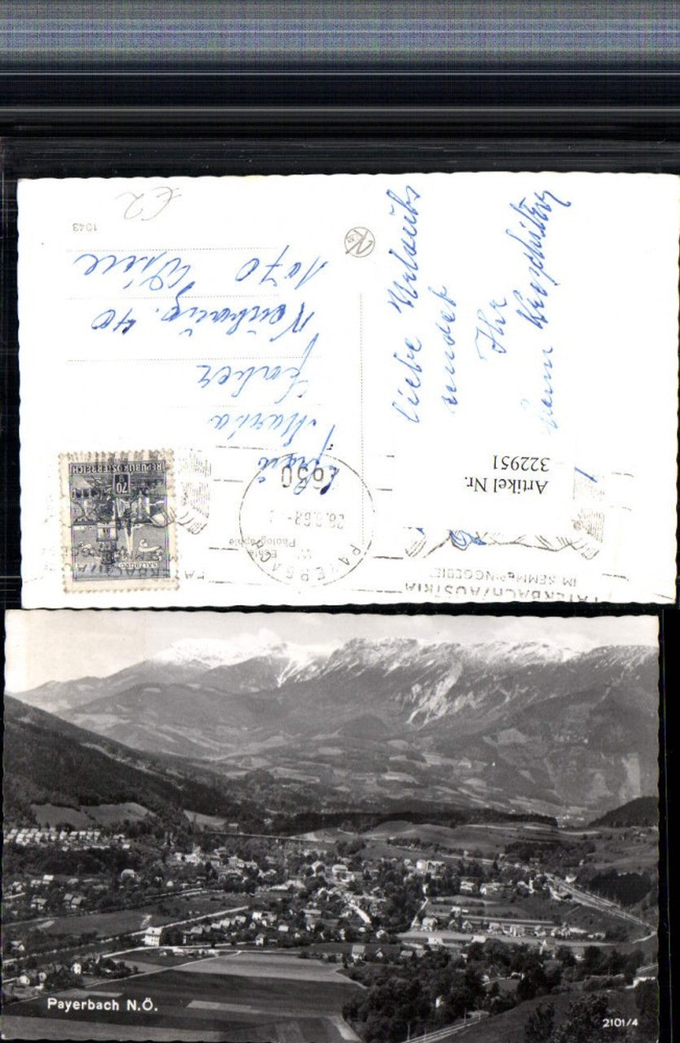 322951,Payerbach Totale Bergkulisse