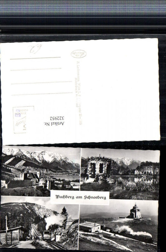 322952,Puchberg am Schneeberg Totale Zahnradbahn Teich Kirche Mehrbildkarte