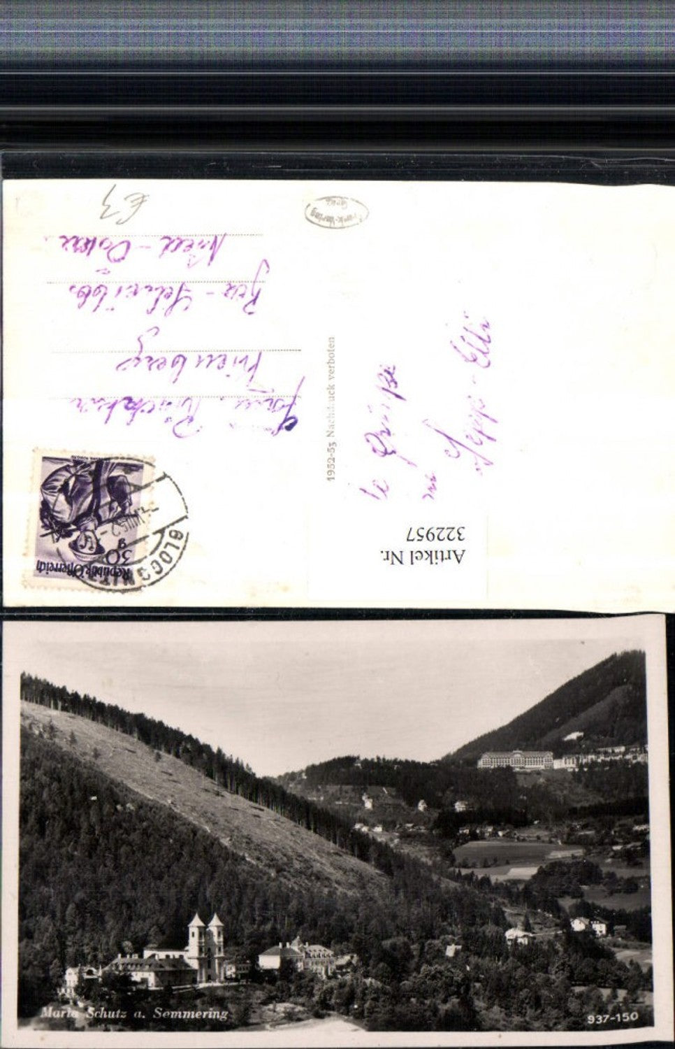 322957,Maria Schutz am Semmering Totale geg. Semmering