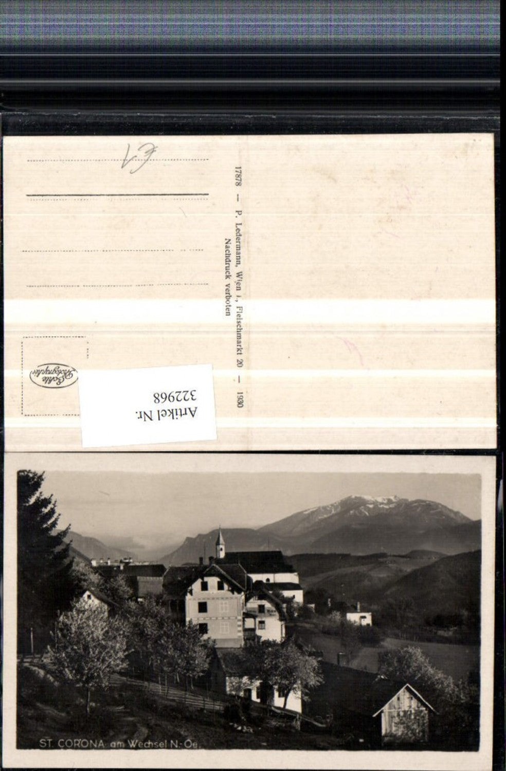 322968,St. Corona am Wechsel Teilansicht Bergkulisse