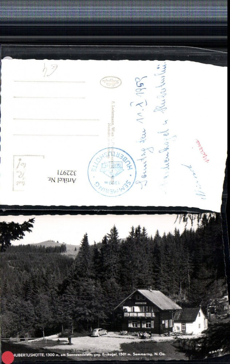 322971,Hubertushütte Berghütte am Sonnwendstein geg. Erzkogel b. Semmering