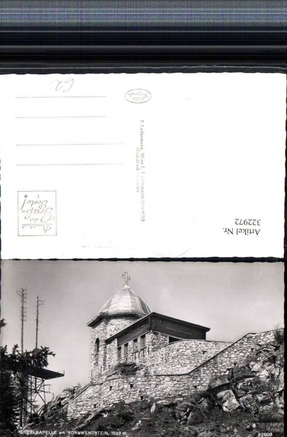 322972,Gipfelkapelle Kapelle am Sonnwendstein b. Semmering
