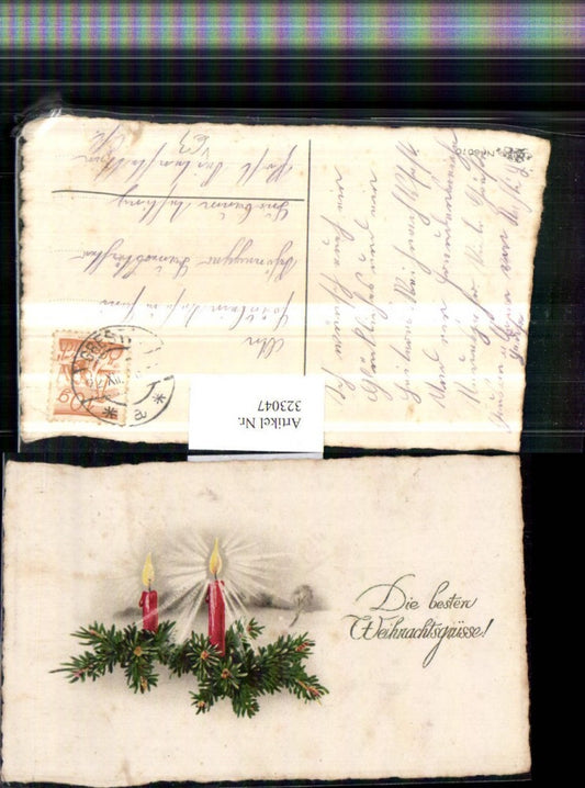 323047, Artist AK Christmas Candles Fir branches pub Erika 6070