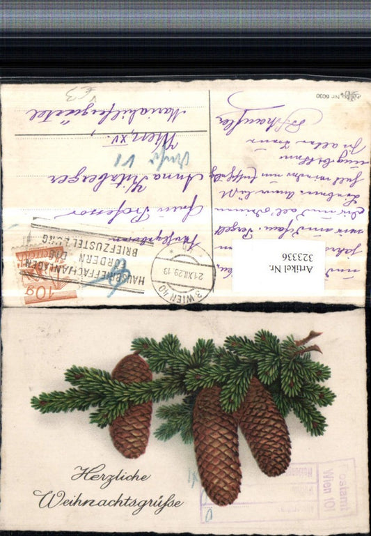 323336, Artist AK Christmas Pine cone pub Erika