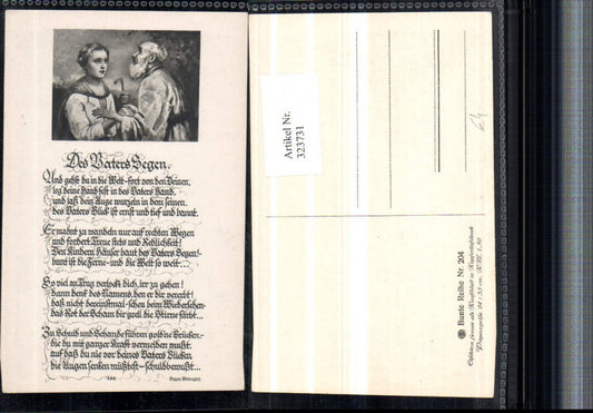 323731,Künstler AK Spruch Zitat Gedicht Des Vaters Segen von Eugen Stangen