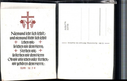 323736, Saying Quote Bible Romans 14 7-8 Cross Grapes