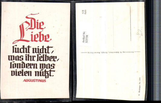 323738, Saying Quote Augustine The Love pub H. Schneider