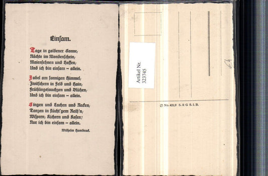 323745, Saying quote by Wilhelm Hambrock Lonely