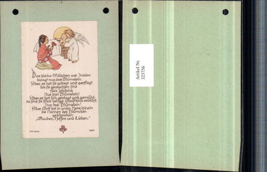 323756, Artist card affixed IBM saying quote baby Jesus angel