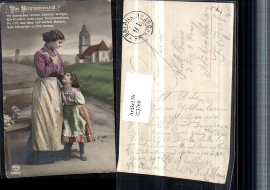 323760,Spruch Zitat Das Bergmannskind Frau Mutter m. Kind Kirche