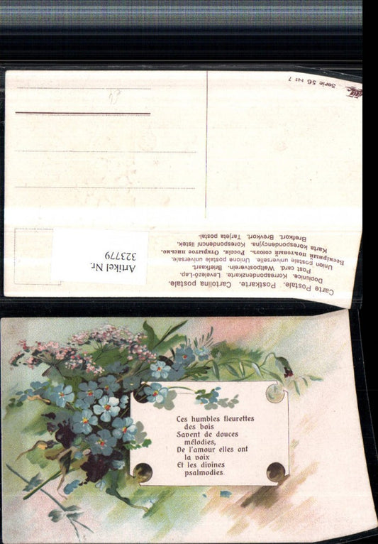 323779,Präge Künstler AK Spruch Zitat Blumenstrauß Blumen Vergissmeinnicht