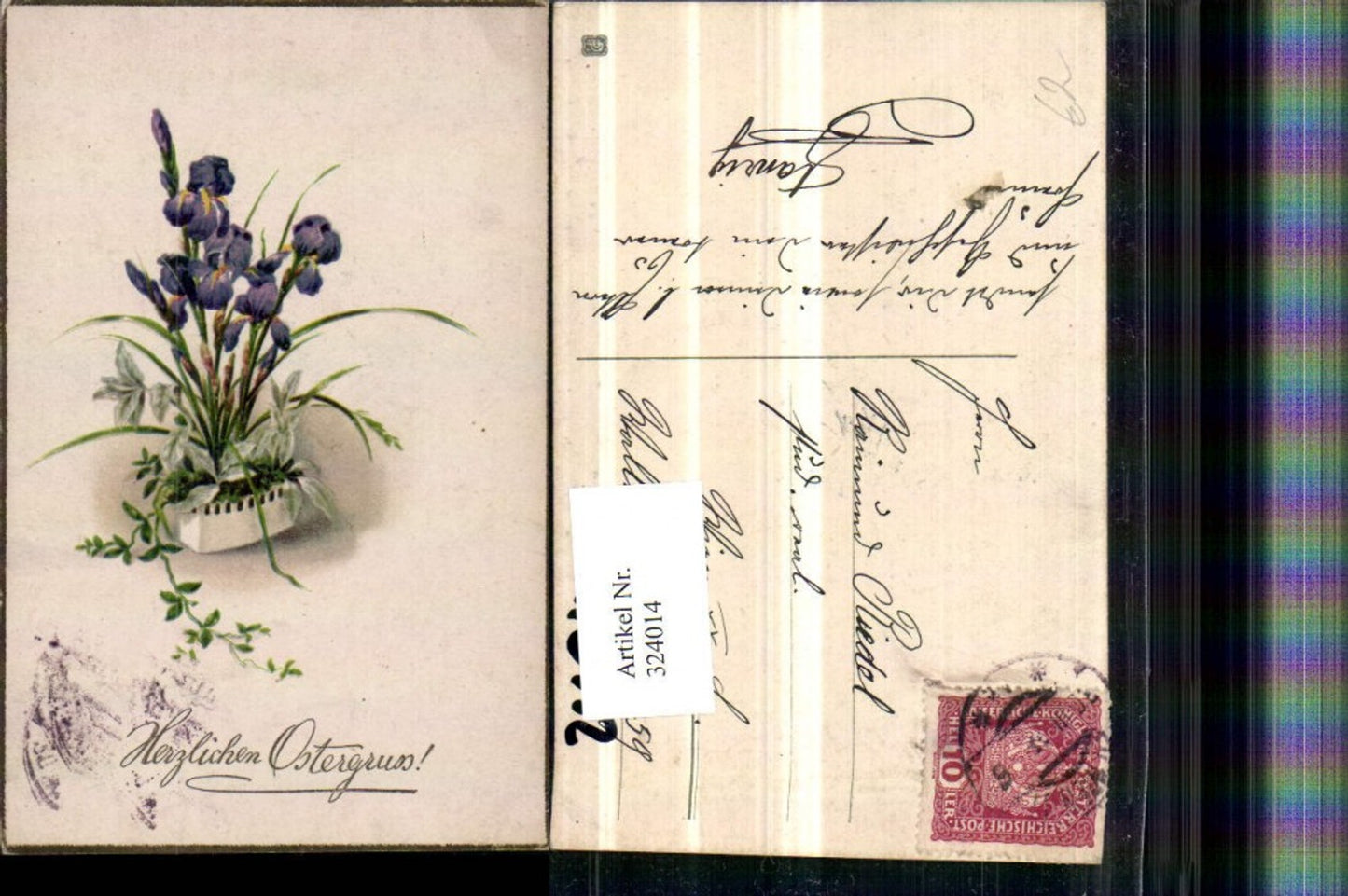 324014, Artist AK Easter Flowers Violets